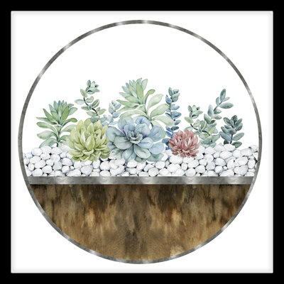 Cactus Garden 2 Framed Painting Canvas