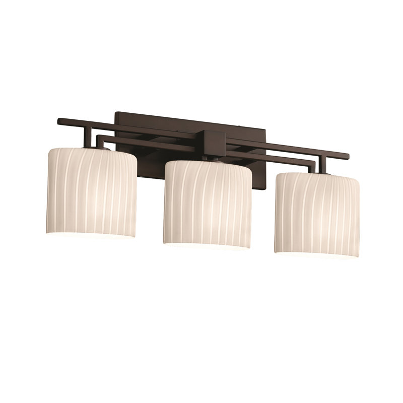 Bonamy 3 - Light Vanity Light, Ribbon, Dark Bronze
