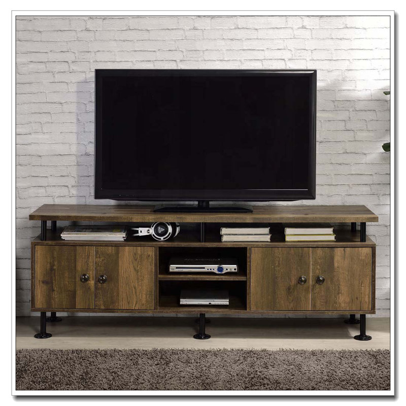 Meuble télé 2 tablettes Rustic Oak