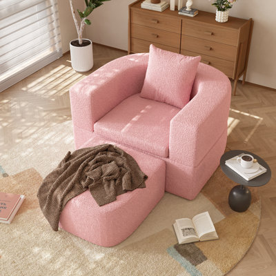 Canapé-lit convertible en molleton convertible 40 po Yardgrace, fauteuil d'appoint avec coussin