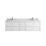 Roswell Floating 72'' Double Bathroom Vanity with Quartz Top
