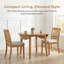 Ensemble de table de salle à manger 3 pièces pour 2 personnes, table pliable en bois avec chaises rembourrées, conception peu encombrante-2008238905