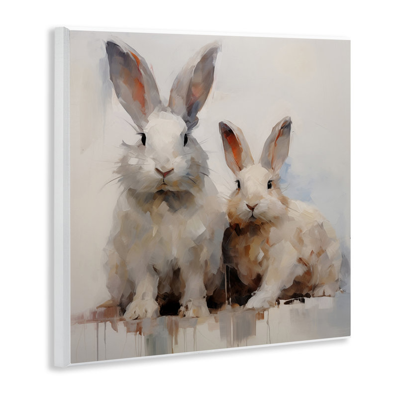  "Fluffy Spring Rabbits", art mural par Arlington Prints