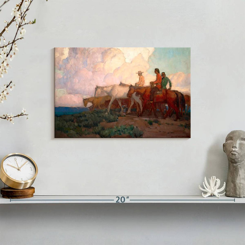 Lelar Navajo Range Riders, 8" H x 12" W