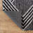 Abstract Geometric Pattern Shag Rug – Anthracite Dark Gray – Medium Pile, Durable & Stylish-57271663