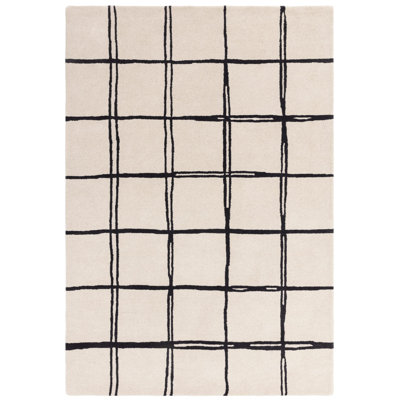 Rosina Rectangle Geometric Wool Hand Woven Dhurrie