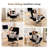 Big and Tall Office Chair, Flip Armrests for Pets & Cross Legged Sitting, Executive Ergonomic Computer Gaming Chair with Foot Rest, Crystal Velvet Wide Seat Reclining Desk Chair-1931909693