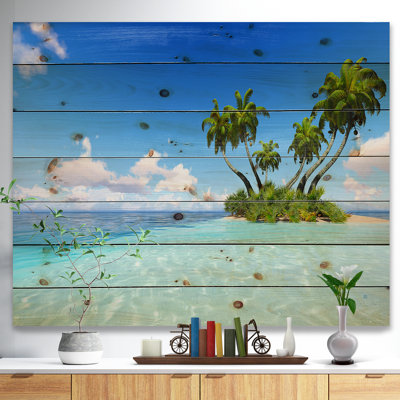 Photographie de paysage marin «Corals Island Under Blue Sky»