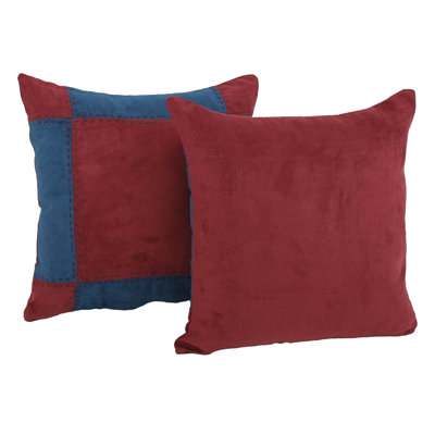 Naples Patchwork Microsuede Reversible Throw Pillow