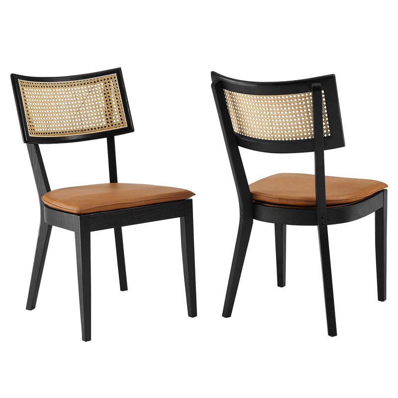 Modway Caledonia Leather Side Chair Dining Chair