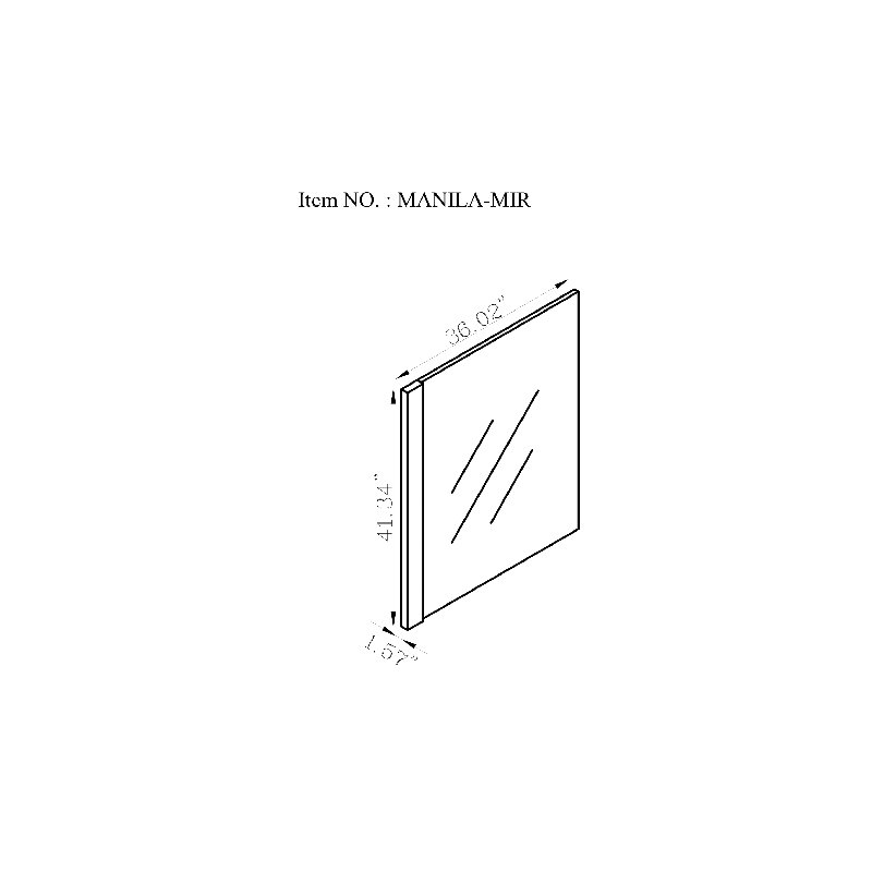 Miroir rectangulaire pour commode Lamantia