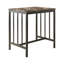 Élégant ensemble de comptoir en métal avec plateau en faux marbre et tabourets en similicuir pour manger et recevoir