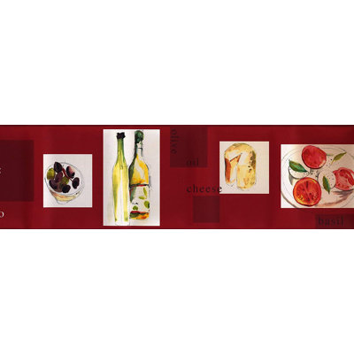 Bordure de papier peint L 15 pi x l 7 po Italian Food