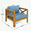 Ensemble de conversation de patio 3 pièces avec coussins et deux fauteuils-631593268