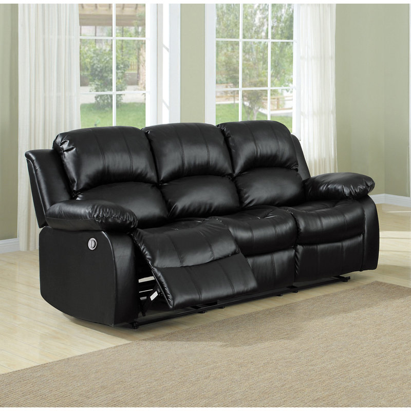 Canapé inclinable double 1 pièce, Noir