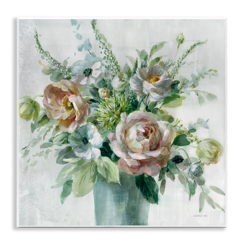 "Sage & Peach Blossoms", art mural par Danhui Nai