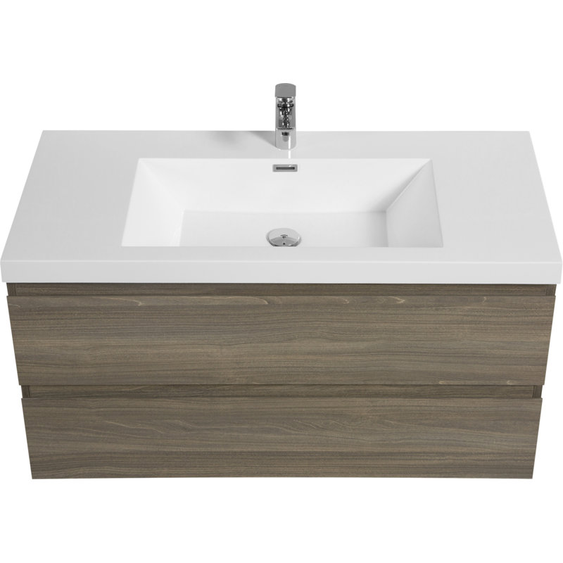 26 Base de meuble-lavabo simple mural 41,93 po seulement, Gris