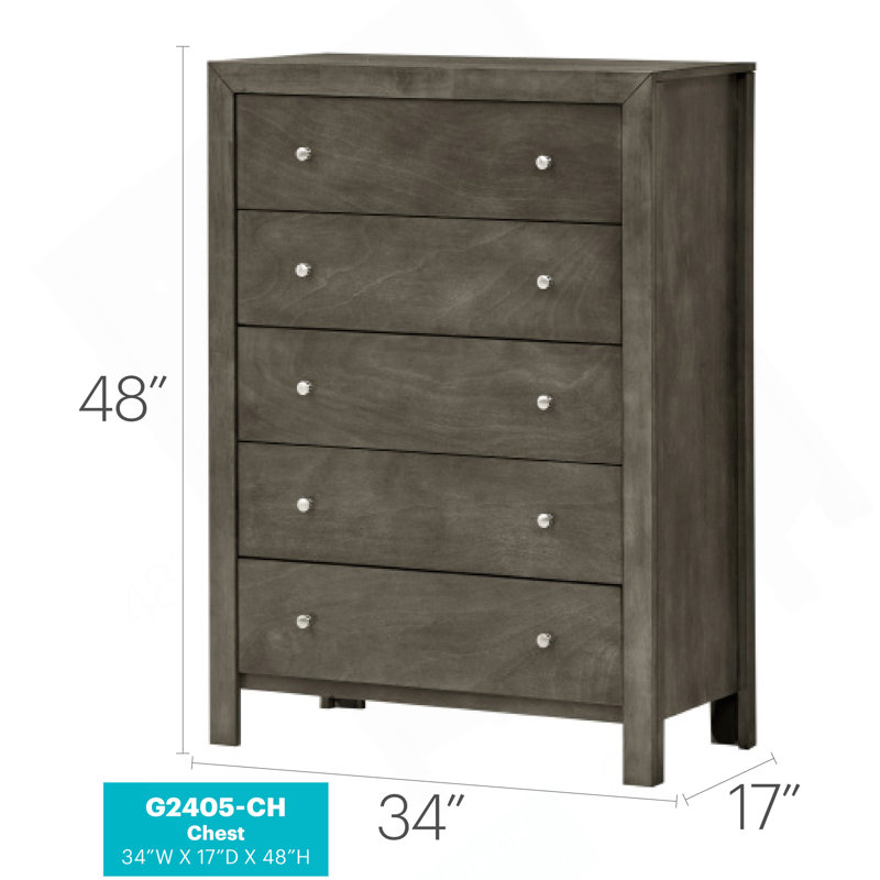 Elegant Transitional Storage Chest In Gray