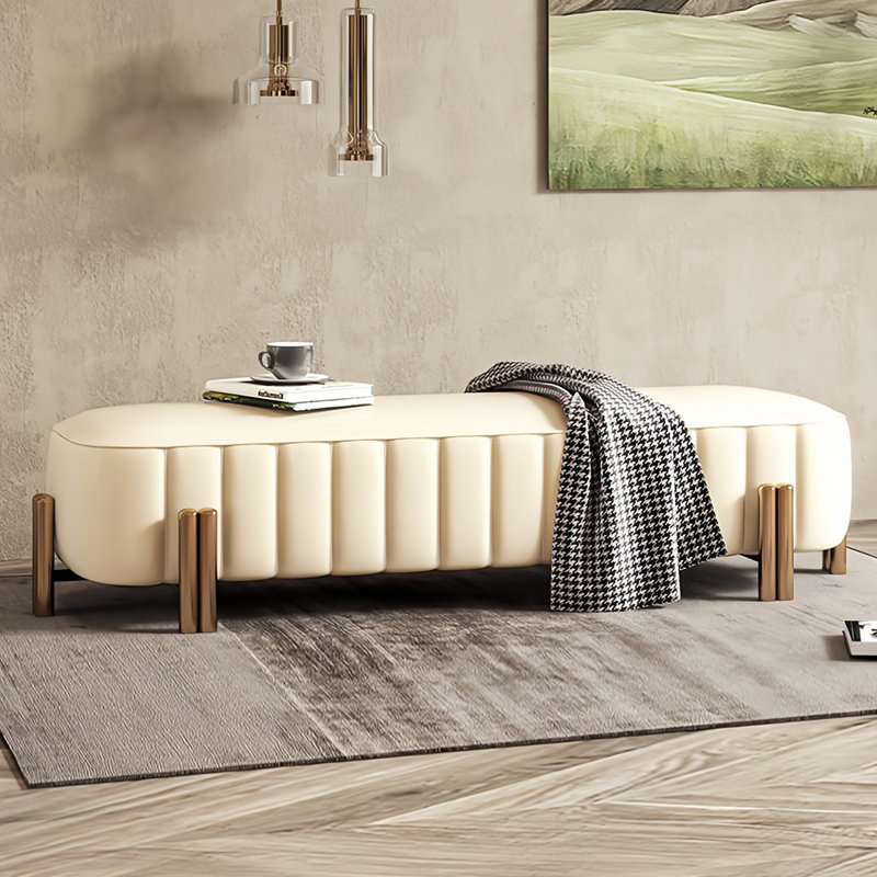 Banc de rangement Jakorie, H 16,14 po x l 70,86 po x P 18,11 po