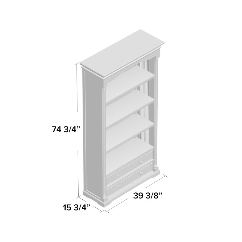 Bibliothèque de rangement Idiaquez H 74,8 po x l 39,37 po