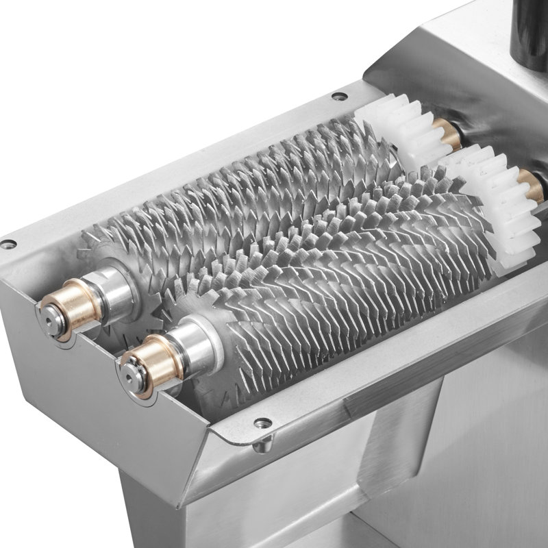 Attendrisseur de viande professionnel, machine électrique de 450 W pour bœuf, dinde, poulet, porc et poisson. Outil de cuisine robuste en acier inoxydable avec poignée, pince à viande et brosse de nettoyage.