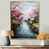 Toile avec cadre flottant or