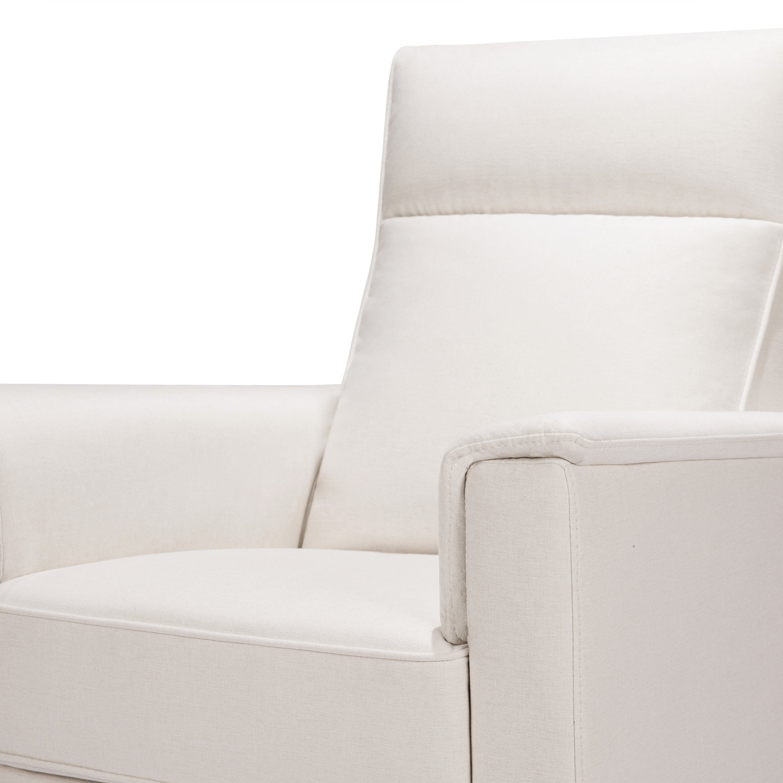 Reclining Nursery Chair, Cream Polyester Blend