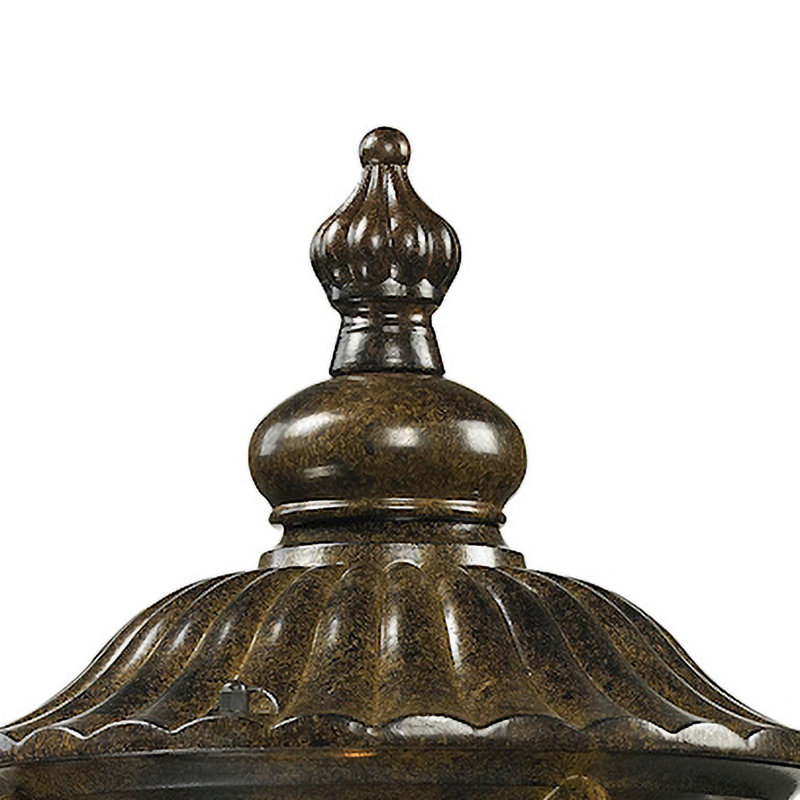 Lampadaire d'extérieur 1 lumière de 21 po de hauteur Logansport - bronze noisette