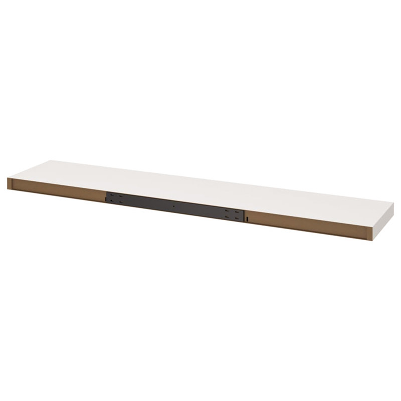 Bridgeville 2 Piece Floating Shelf, White, 3.8 cm H x 120 cm W x 23.5 cm D