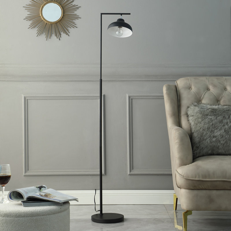 Lampe sur pied de ferme moderne 63 "avec abat-jour noir 63"