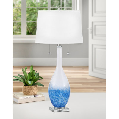 Lampe de table en verre