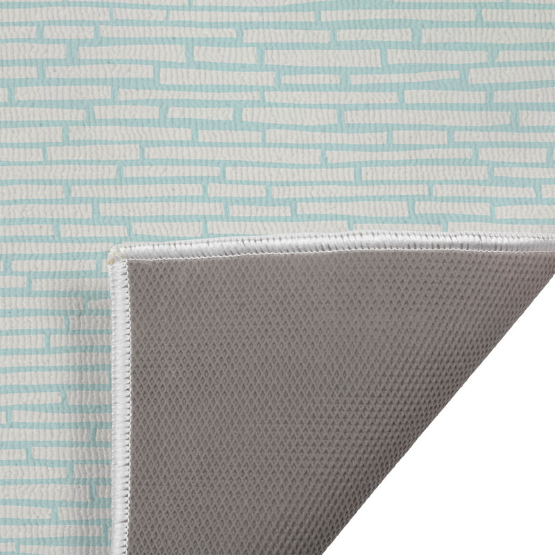 Paillasson d'extérieur, Bleu clair, bleu, L 34 po x L 21 po