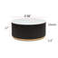 Table basse moderne 1Pc Luxueuse table basse d'inspiration marbrée Base de roseaux Base de finition rosée Roulettes de fondation en bois Maison Salon