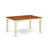 5 Piece Dining Room Table Set Includes a Rectangle Kitchen Table with Butterfly Leaf and 4 Dining Chairs, Buttermilk & Cherry-258993173-263445233