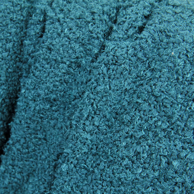 Dark Teal Knitted Machine Washable Kids Throw Blanket