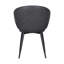 Ensemble de deux fauteuils de salle à manger en similicuir gris foncé-1078967185