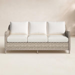 Sky 74.5'' Wide Outdoor Wicker Patio Sofa