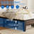 Upholstered Bed Frame with Headboard Platform Bed Frame-880046121-880046124