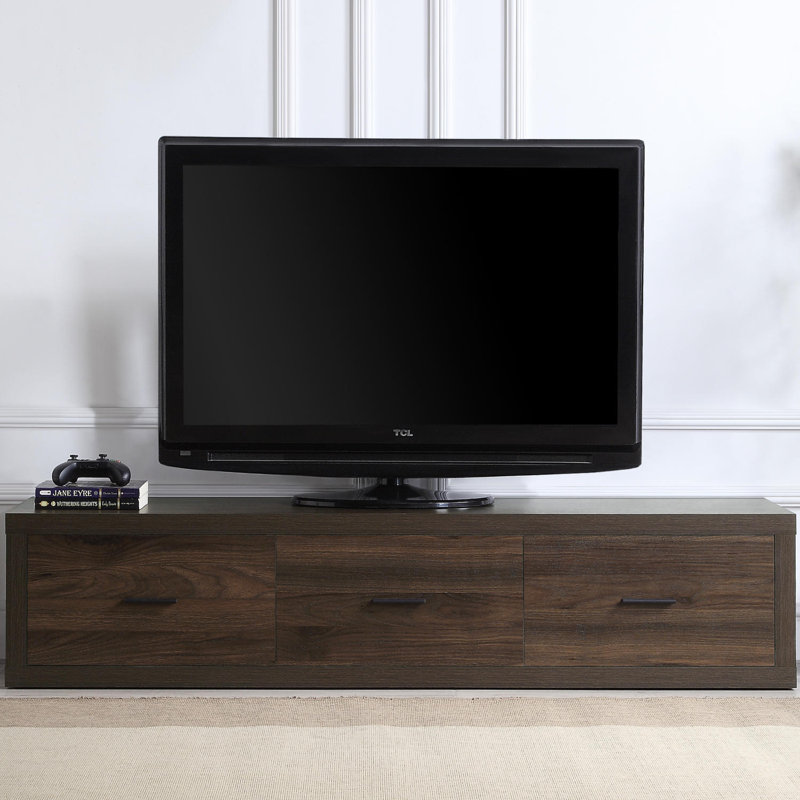 Harel 62'' Walnut Finish Media Console with Storage Cabinet