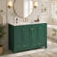 Meuble-lavabo de salle de bain avec lavabo en résine, armoire de rangement abondante - 4 portes à fermeture douce et 2 tiroirs