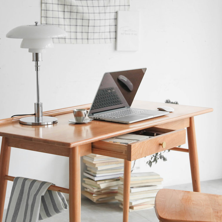 Lundquist Solid Wood Desk George Oliver Color: Brown