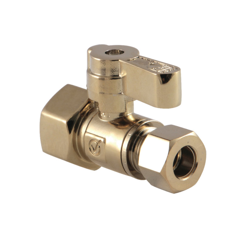 Valve d'arrêt droite Comp, Laiton poli