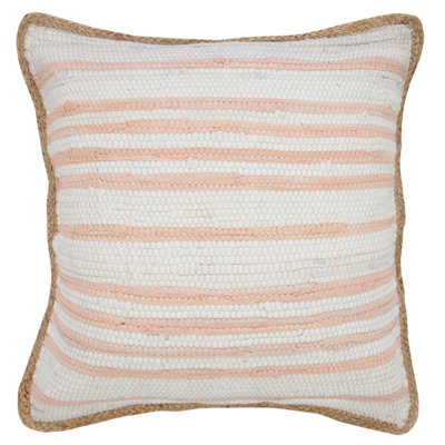 Housse de coussin décoratif côtière en mélange de coton fait à la main Coastal