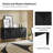 Arkayla 63'' W Sideboard with Hidden Drawers and Wine Glass Rack-412641102