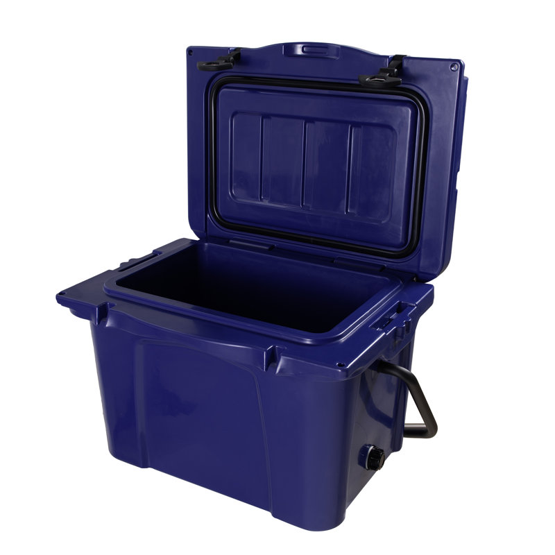 Glacière portative de 25 pintes avec ouvre-bouteille - Glacière isotherme bleue pour le camping et la fête d'avant-match