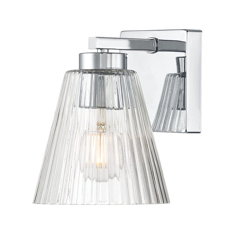 Riville 7.5" High 1-Light Wall Sconce, Chrome