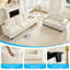  Ensemble de canapé de salon 2 pièces de 82 po de largeur pour petits espaces - Canapé modulaire avec tissu chenille, fauteuil convertible et coussins amovibles-807664015