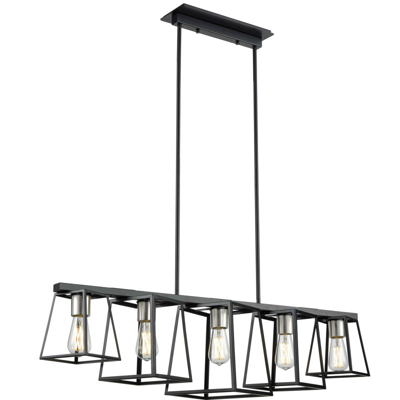 Taryn 5 - Light Kitchen Island Pendant, Multiple Finishes/Ebony