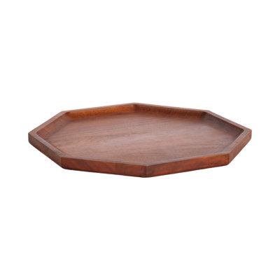 Plateau de service octogonal en bois massif