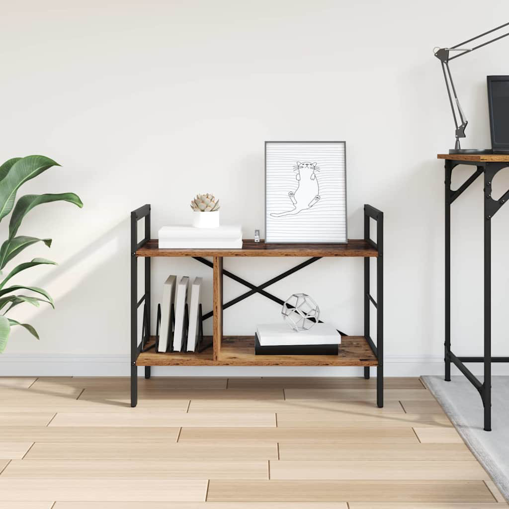 58.5cm H x 75cm W Steel Etagere Bookcase